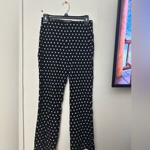 Chic Black Floral Leggings by Anthropologie